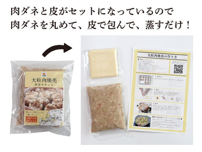 【予約販売・4/28発送分】元気豚 大粒肉焼売手作りキット　500ｇ（10個分）※お届け日指定不可